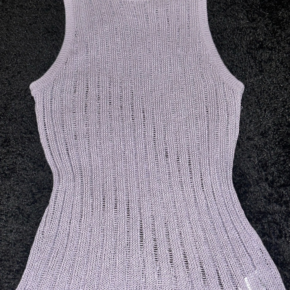 Lavender Sleeveless Knit Top